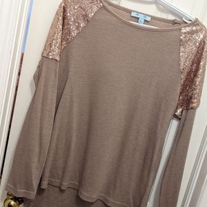 Glitter shoulder top